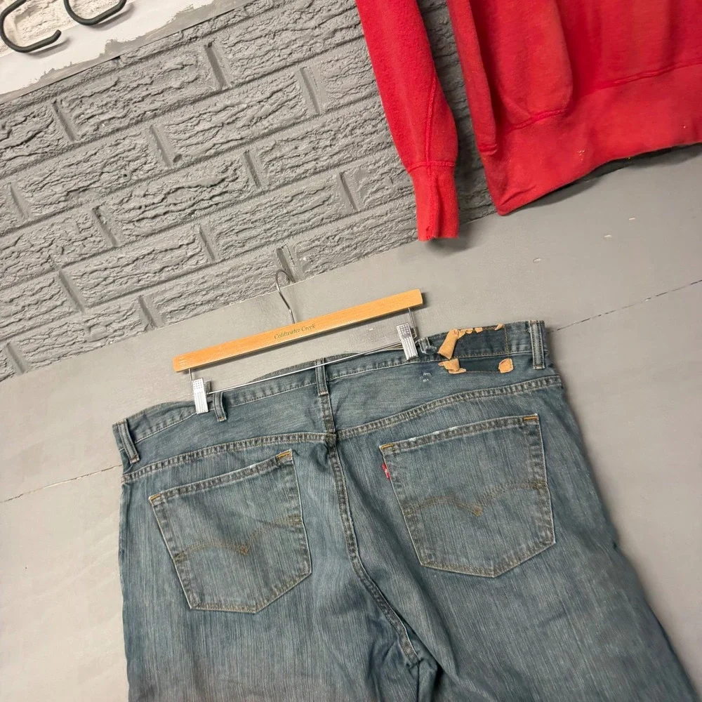 Levis 559 Relaxed Straight Jeans Mens 46x30‎ Medium Wash Blue Denim 01559-0731